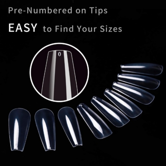 Coffin Shaped Ballerina Full Cover Nail Tip - Picture 7 of 8